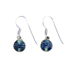 Inlay E-2046S-wire <br> Sterling earring inlay round small on wire with lab created opal - Thumbnail Image 6