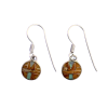Inlay E-2046S-wire <br> Sterling earring inlay round small on wire with lab created opal - Thumbnail Image 4