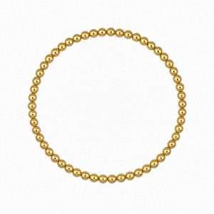 Fashion 404003 <br> Fashion bracelet 18K goldplated brass beads 3mm - set of 6