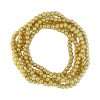 Fashion 404004 <br> Fashion bracelet 4mm bead 18K gold plated brass - set of 6 - Thumbnail Image 2