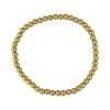 Fashion 404004 <br> Fashion bracelet 4mm bead 18K gold plated brass - set of 6 - Thumbnail Image 1