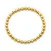 Fashion 404005 <br> Fashion bracelet 5mm bead 18K gold plated brass - set of 6 - Thumbnail Image 1