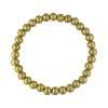 Fashion 404006 <br> Fashion bracelet 6mm bead 18K gold plated brass - set of 6 - Thumbnail Image 1