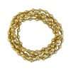 Fashion 404011 <br> Fashion bracelet 4*2mm spaced bead 18K gold plated brass - set of 6 - Thumbnail Image 2