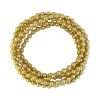 Fashion 404012 <br> Fashion bracelet 4*2mm alternating bead 18K gold plated brass - set of 6 - Thumbnail Image 2