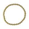 Fashion 404012 <br> Fashion bracelet 4*2mm alternating bead 18K gold plated brass - set of 6 - Thumbnail Image 1