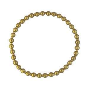 Fashion 404012 <br> Fashion bracelet 4*2mm alternating bead 18K gold plated brass - set of 6