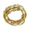 Fashion 404021 <br> Fashion bracelet 4mm goldplated brass w/ 4 pearls - set of 6 - Thumbnail Image 2