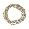Fashion 404022 <br> Fashion bracelet 2mm goldplated brass alternating  w/ pearls - set of 6 - Thumbnail Image 2