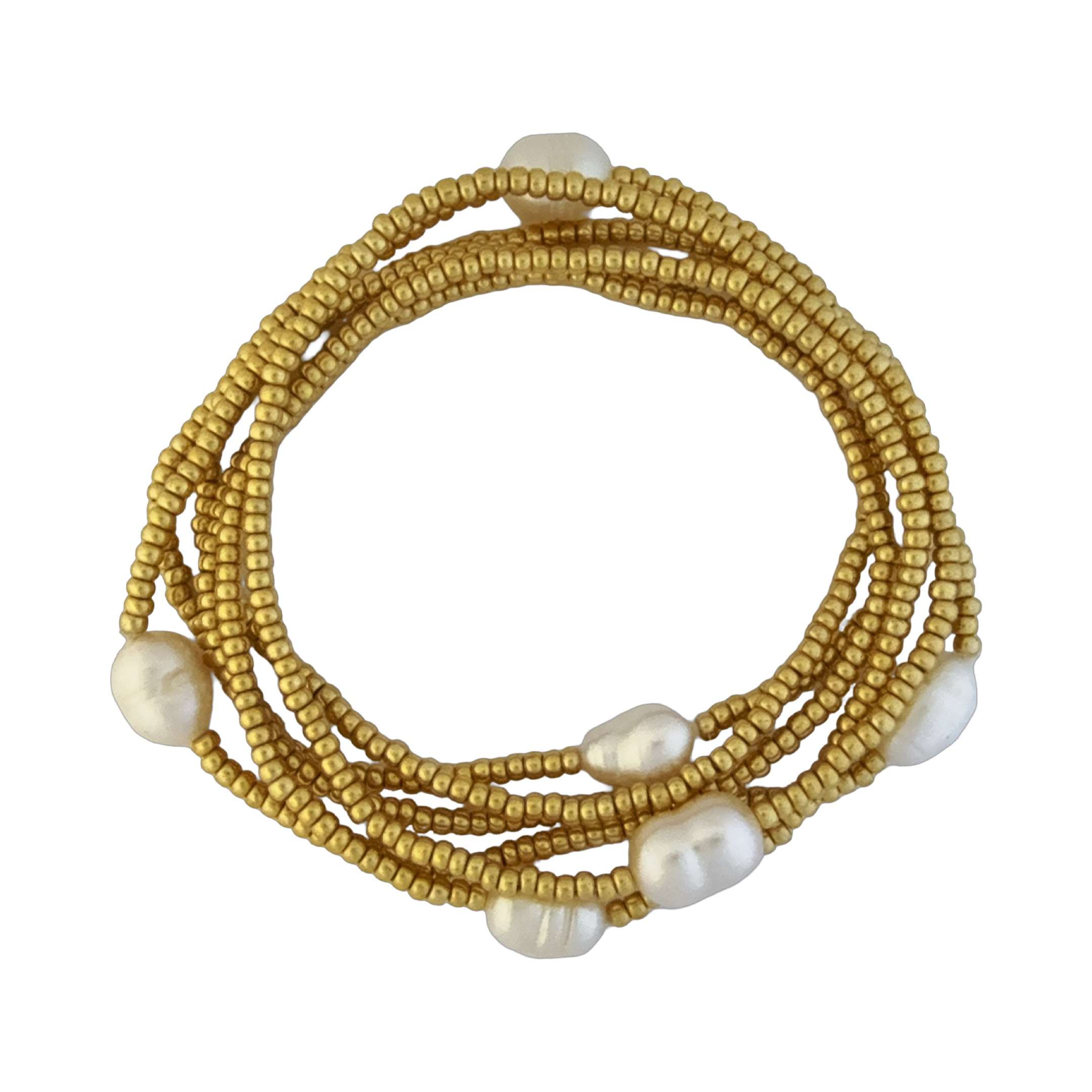 Fashion 404023 <br> Fashion bracelet Miyuki beads w/center pearl - Image 2
