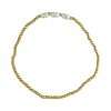 Fashion 404026 <br> Fashion bracelet 2mm goldplated brass w/ 3 oval pearls - set of 6 - Thumbnail Image 1