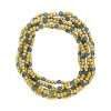 Fashion 404031 <br> Fashion bracelet 3mm goldplated brass w/faceted colored beads - sapphire blue - set of 6 - Thumbnail Image 2