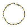 Fashion 404031 <br> Fashion bracelet 3mm goldplated brass w/faceted colored beads - sapphire blue - set of 6 - Thumbnail Image 1
