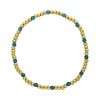 Fashion 404032 <br> Fashion bracelet 3mm goldplated brass w/faceted colored beads - light blue - set of 6 - Thumbnail Image 1