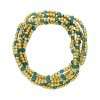 Fashion 404032 <br> Fashion bracelet 3mm goldplated brass w/faceted colored beads - light blue - set of 6 - Thumbnail Image 2