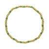 Fashion 404033 <br> Fashion bracelet 3mm goldplated brass w/faceted colored beads - light green - set of 6 - Thumbnail Image 1