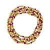 Fashion 404035 <br> Fashion bracelet 3mm goldplated brass w/faceted colored beads - pink - set of 6 - Thumbnail Image 2