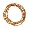 Fashion 404042 <br> Fashion bracelet 18K goldplated brass bead 3mm w/ seed beads w/5mm center - coral - set of 6 - Thumbnail Image 2