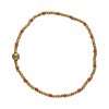 Fashion 404042 <br> Fashion bracelet 18K goldplated brass bead 3mm w/ seed beads w/5mm center - coral - set of 6 - Thumbnail Image 1