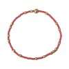 Fashion 404043 <br> Fashion bracelet 18K goldplated brass bead 3mm w/ seed beads w/5mm center, alternating - coral - set of 6 - Thumbnail Image 1