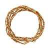 Fashion 404045 <br> Fashion bracelet 18K goldplated brass bead 3mm w/ seed beads w/5mm center - orange - set of 6 - Thumbnail Image 2