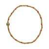 Fashion 404045 <br> Fashion bracelet 18K goldplated brass bead 3mm w/ seed beads w/5mm center - orange - set of 6 - Thumbnail Image 1