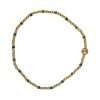 Fashion 404047 <br> Fashion bracelet 18K goldplated brass bead 3mm w/ seed beads w/5mm center, alernating - turquoise - set of 6 - Thumbnail Image 1