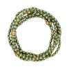 Fashion 404049 <br> Fashion bracelet 18K goldplated brass bead 3mm w/ seed beads w/5mm center, alternating - turquoise - set of 6 - Thumbnail Image 2