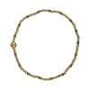 Fashion 404051 <br> Fashion bracelet 18K goldplated brass bead 3mm w/ seed beads w/5mm center - silver - set of 6 - Thumbnail Image 1