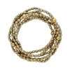 Fashion 404051 <br> Fashion bracelet 18K goldplated brass bead 3mm w/ seed beads w/5mm center - silver - set of 6 - Thumbnail Image 2