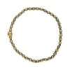 Fashion 404052 <br> Fashion bracelet 18K goldplated brass bead 3mm w/ seed beads w/5mm center, alernating - silver - set of 6 - Thumbnail Image 1