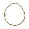 Fashion 404054 <br> Fashion bracelet 18K goldplated brass bead 3mm w/ seed beads w/5mm center - white - set of 6 - Thumbnail Image 1