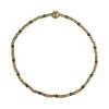 Fashion 404056 <br> Fashion bracelet 18K goldplated brass bead 3mm w/ seed beads w/5mm center, alternating - blue - set of 6 - Thumbnail Image 1