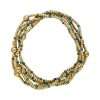 Fashion 404056 <br> Fashion bracelet 18K goldplated brass bead 3mm w/ seed beads w/5mm center, alternating - blue - set of 6 - Thumbnail Image 2