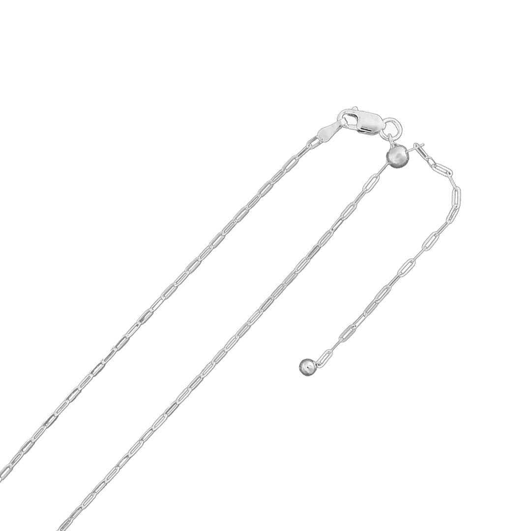 Close-Out-C4185-24 <br> chain paperclip flat 040 / 1.5mm adjustable - 24" - Image 1