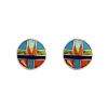 Inlay E-2046S-post<br> earring inlay round small post - Thumbnail Image 1