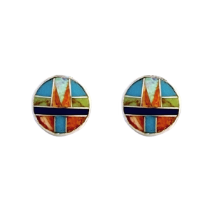 Inlay E-2046S-post<br> earring inlay round small post