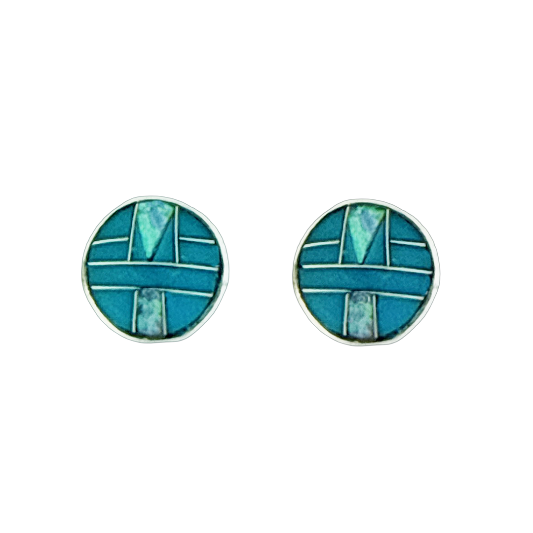 Inlay E-2046S-post<br> earring inlay round small post - Image 2