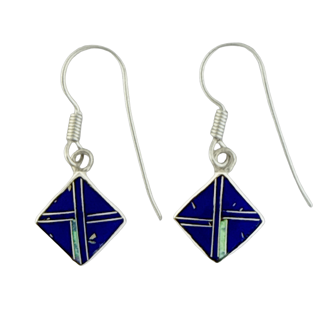 Inlay E-2263S-wire <br> earring inlay diamond on wire - Image 5