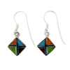 Inlay E-2263S-wire <br> earring inlay diamond on wire - Thumbnail Image 4