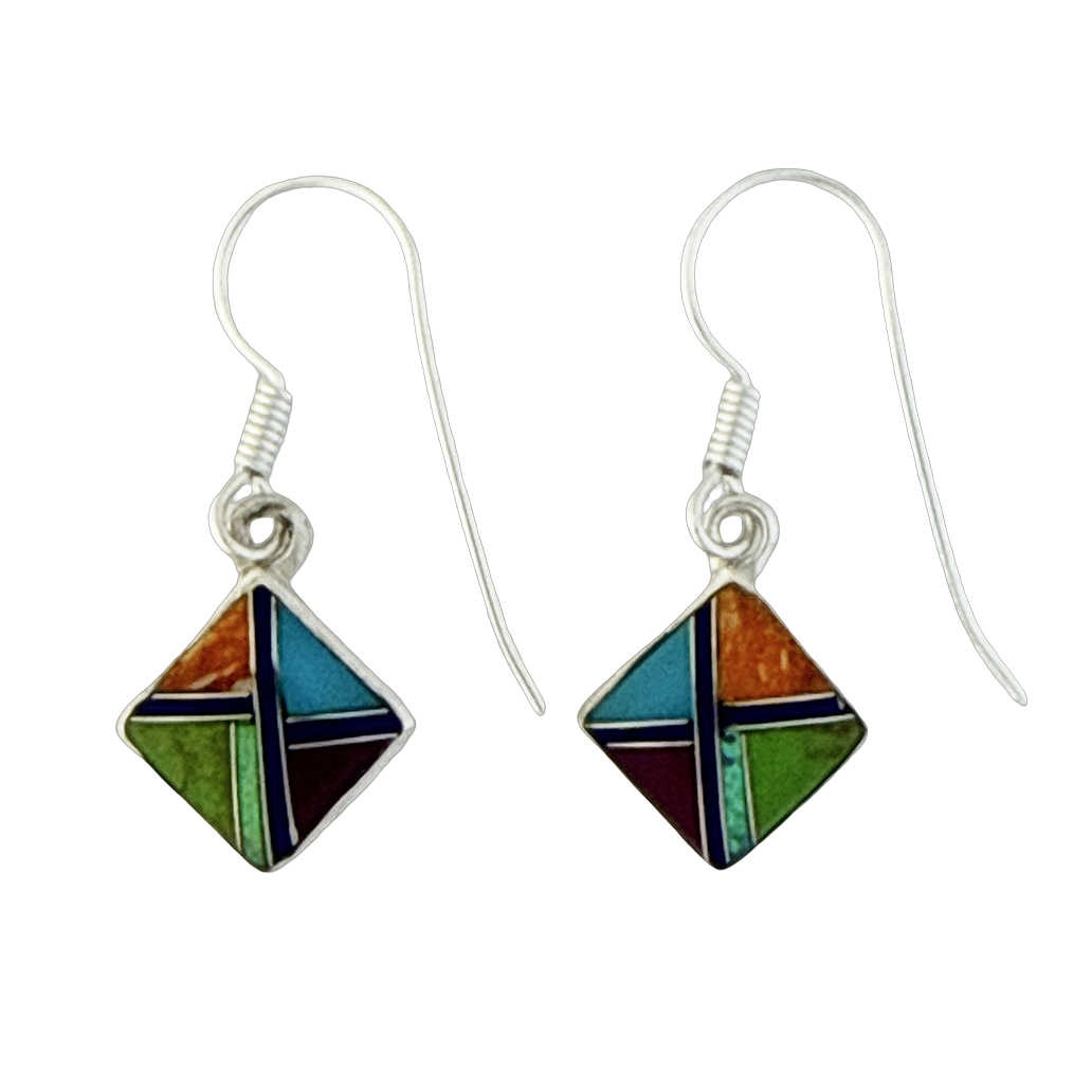 Inlay E-2263S-wire <br> earring inlay diamond on wire - Image 4
