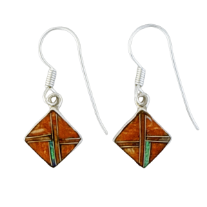 Inlay E-2263S-wire <br> earring inlay diamond on wire
