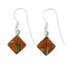 Inlay E-2263S-wire <br> earring inlay diamond on wire - Thumbnail Image 3