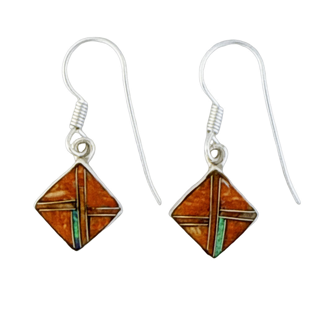 Inlay E-2263S-wire <br> earring inlay diamond on wire - Image 3