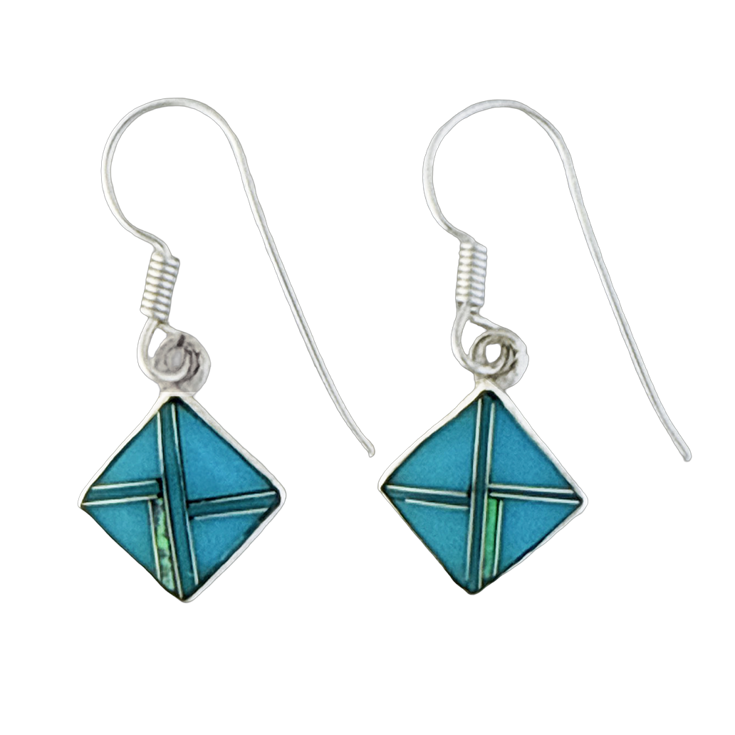 Inlay E-2263S-wire <br> earring inlay diamond on wire - Image 2
