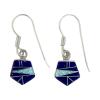 Inlay E-2270S-wire <br> earring inlay pentagon on wire - Thumbnail Image 1