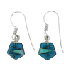 Inlay E-2270S-wire <br> earring inlay pentagon on wire - Thumbnail Image 2