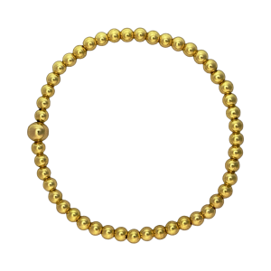 Fashion 404013 <br> Fashion bracelet 3x 4mm + 5x2mm bead 18K GP - set of 6