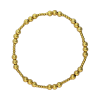 Fashion 404014 <br> Fashion bracelet 18K plated brass 4mm + 1x 6mm beads - set of 6 - Thumbnail Image 1