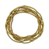 Fashion 404015 <br> Fashion bracelet 18k Gold plated brass 2mm + 1x3mm beads - set of 6 - Thumbnail Image 2